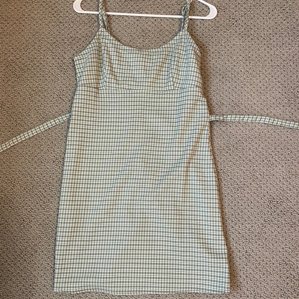 Brandy Melville RARE green gingham dress